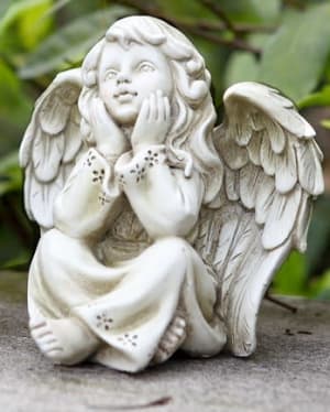Angel Girl Figure Flower Bouquet