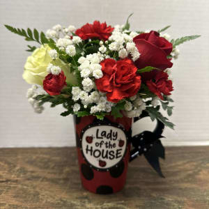 Lady of the House Mug Arrangement Flower Bouquet