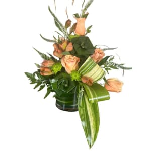 Peach Rose Passion Flower Bouquet