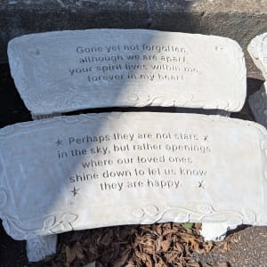 Outdoor Memorial Benches -Stock May Vary