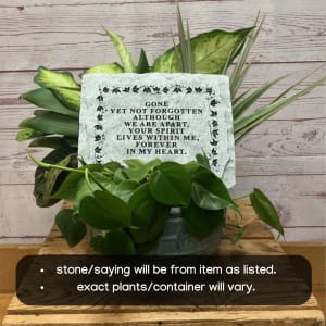 Memory Treasure Angel Memorial Stone Flower Bouquet