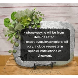 Memory is My Keepsake Memorial Stone Flower Arrangement Memory is My Keepsake Memorial Stone Flower Bouquet