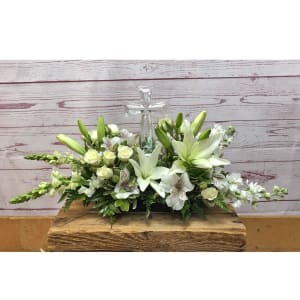 Glass Cross Flower Bouquet