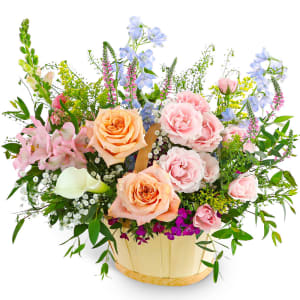 Botanical Bloom Basket Flower Bouquet
