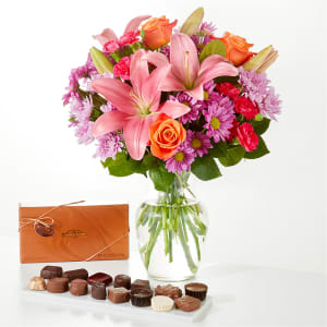 One and Only Bouquet and Chocolate Bundle Flower Bouquet