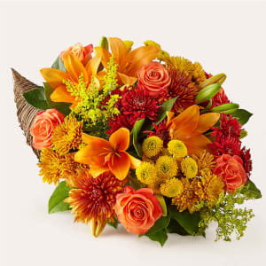 Feast of Color Cornucopia Flower Bouquet