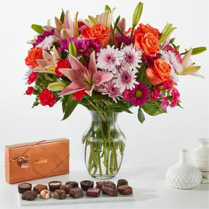Light of My Life Bouquet and Chocolate Bundle Flower Bouquet