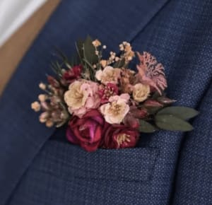 Pocket Square Flower Arrangement Pocket Square Flower Bouquet