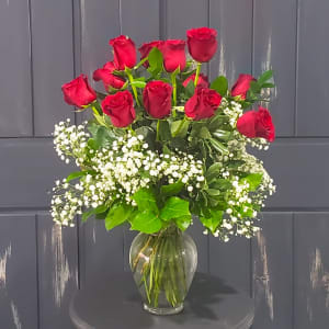 Dozen Red Roses Flower Bouquet