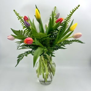 Mixed Tulip Delight Vase Flower Bouquet