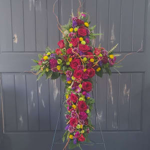 Homeward Rustic Rose Cross Flower Bouquet