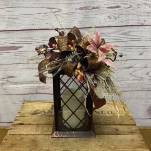 Bronzed Light Silk (Artificial) Lanterns Flower Bouquet