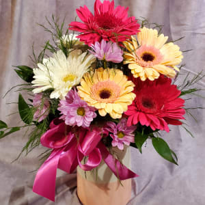 Pastel Gerbera & Daisy Vase Flower Bouquet