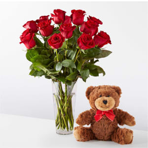 Romantic Long Stem Red Rose Bouquet Bundles Flower Bouquet