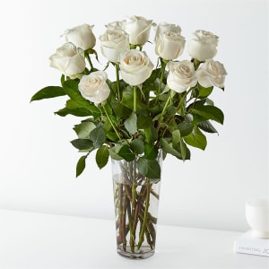 Long Stem White Rose Bouquet Flower Bouquet