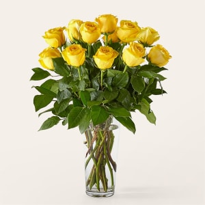 Long Stem Yellow Rose Bouquet Flower Bouquet