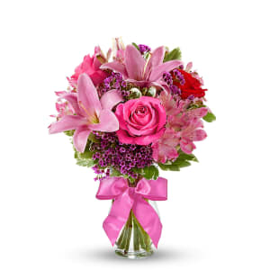 Rose & Lily Celebration Flower Bouquet