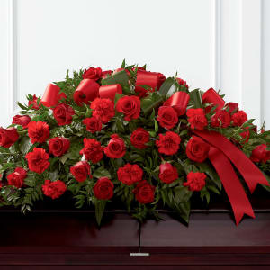 Tribute of Life Casket Spray Flower Bouquet