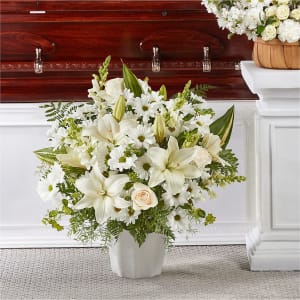 Thoughts of Tranquility Floor Basket Flower Bouquet