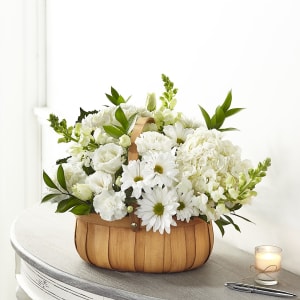 Pure Ivory Basket Flower Bouquet