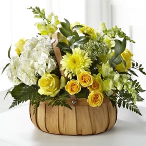 Rustic Remembrance Basket Flower Bouquet