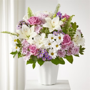 Warmest Thoughts Tabletop Basket Flower Bouquet