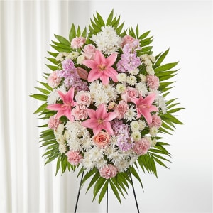 Offering Solace Standing Spray Flower Bouquet