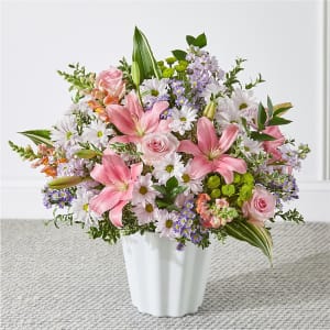 Abundant Compassion Floor Basket Flower Bouquet