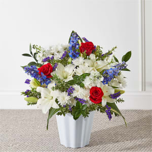 Consoled Floor Basket Flower Bouquet