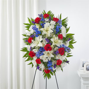 Cherished Service Standing Spray Flower Bouquet