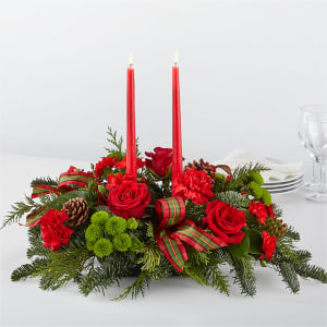 By the Candlelight Centerpiece Flower Bouquet