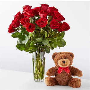 Romantic Long Stem Red Rose Bouquet Bundles Flower Bouquet