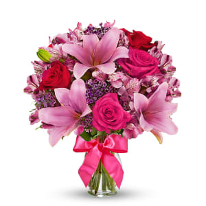 Rose & Lily Celebration Flower Bouquet