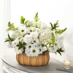 Pure Ivory Basket Flower Bouquet