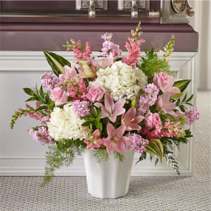 Simply Serene Floor Basket Flower Bouquet