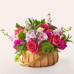 Radiance in Bloom Basket Flower Bouquet
