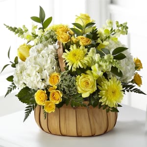 Rustic Remembrance Basket Flower Bouquet