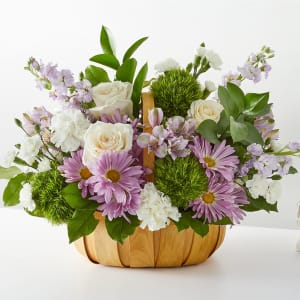 Peace & Love Basket Flower Bouquet