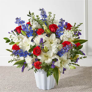 Consoled Floor Basket Flower Bouquet