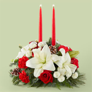 Seasonal Festivities Centerpiece Flower Bouquet