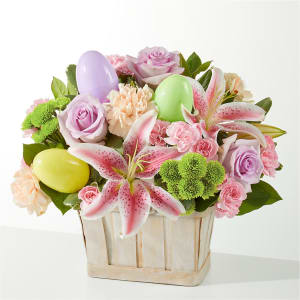 Eggcellent Blooms Basket Flower Bouquet