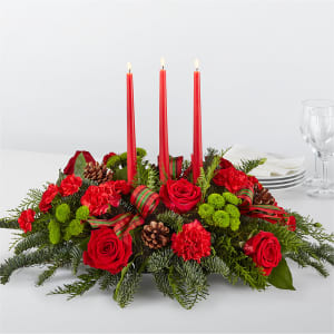 By the Candlelight Centerpiece Flower Bouquet