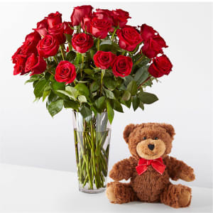 Romantic Long Stem Red Rose Bouquet Bundles Flower Bouquet