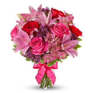 Rose & Lily Celebration Flower Bouquet