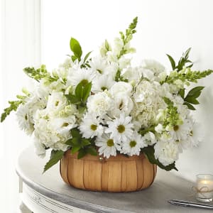 Pure Ivory Basket Flower Bouquet