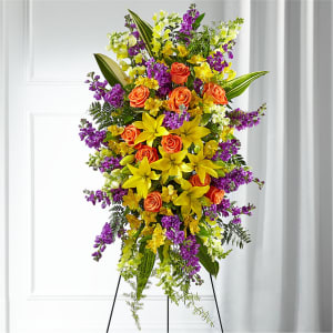 Thoughtful Prayers Standing Spray Flower Bouquet