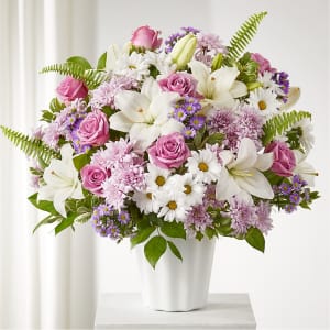 Warmest Thoughts Tabletop Basket Flower Bouquet