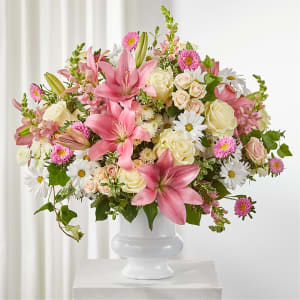 Empathetic Blooms Urn Arrangement Flower Bouquet