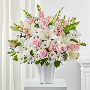 Soft Touch Tabletop Basket Flower Bouquet