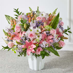 Abundant Compassion Floor Basket Flower Bouquet